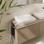 Lavabo da appoggio hansgrohe Xelu Q 60 x 48 cm satinato, con 1 foro per rubinetto