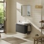 Lavabo da appoggio hansgrohe Xelu Q 60 x 48 cm satinato, con 1 foro per rubinetto - vista dettagliata
