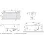 Baignoire Villeroy & Boch Architectura Solo 170 x 70 cm, Hydropool Entry, Position 1