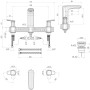 Rubinetto per lavabo a tre fori Villeroy & Boch Antao