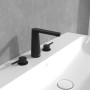 Rubinetto per lavabo a tre fori Villeroy & Boch Conum senza tappo di scarico