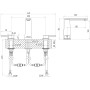 Rubinetto per lavabo a tre fori Villeroy & Boch Conum senza tappo di scarico