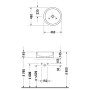 Duravit Starck 1 Aufsatzbecken 46 cm geschliffen - technische Ansicht