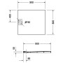Receveur de douche rectangulaire Duravit Stonetto 90 x 80 cm
