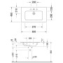Duravit ME by Starck Möbelwaschtisch 83 cm ohne Hahnloch - Detailansicht