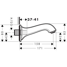 hansgrohe Metropol Classic Bec de baignoire