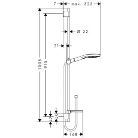 hansgrohe Raindance Select E 120 / Set Unica'S Puro 90 cm