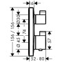 hansgrohe Ecostat Square Thermostat Unterputz für 1 Verbraucher - Detailansicht