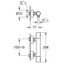 GROHE Grohtherm 1000 Cosmopolitan Thermostat-Brausebatterie - Detailansicht
