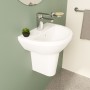 VitrA Integra Handwaschbecken 45 cm, mit Überlaufloch, 1 Hahnloch mittig - technische Ansicht