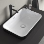 Duravit Happy D.2 Plus Aufsatzbecken 60 cm weiss/anthrazit matt, ohne Überlauf, ohne Hahnlochbank