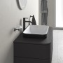 Duravit Happy D.2 Plus Aufsatzbecken 60 cm weiss/anthrazit matt, ohne Überlauf, ohne Hahnlochbank - Detailansicht