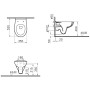 VitrA S20 WC sospeso VitrA Flush 2.0, a scarico a pavimento senza bordo