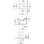 Duravit ME by Starck Stand-Bidet - technische Ansicht