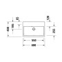 Duravit Vero Air Möbelwaschtisch Compact ohne Hahnloch 60 x 40 cm, ohne Überlauf - Detailansicht