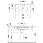 Duravit DuraStyle Möbelwaschtisch, 78,5 cm 1 Hahnloch durchgestochen - Detailansicht