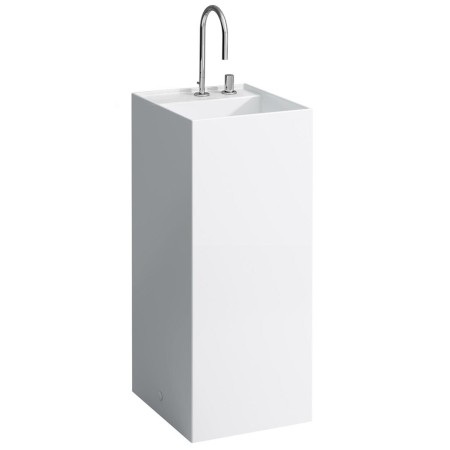 Vasque LAUFEN Kartell 37,5 x 43,5 cm, sur pied avec 2 trous de robinet