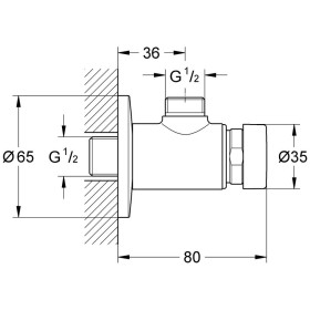 Robinet de douche à déclenchement automatique GROHE Euroeco CT