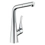 Rubinetto monocomando per cucina hansgrohe Metris M71 320 Eco, beccuccio estraibile, 1getto, sBox
