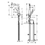 Rubinetto monocomando per cucina hansgrohe Metris M71 320 Eco, beccuccio estraibile, 1getto, sBox - vista dettagliata