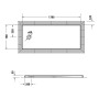 Receveur de douche Duravit Tempano 170 x 70 cm, avec Antidérapant