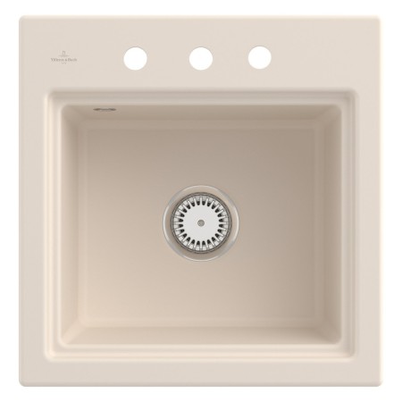 Villeroy & Boch Subway Style 50 S Einbauspüle, Ablaufgarnitur mit Handbetätigung