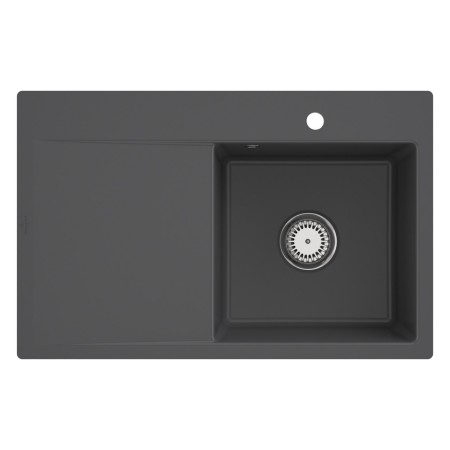 Évier encastrable Villeroy & Boch Subway Style 45 FLAT, bonde avec commande excentrée, cuve à droite