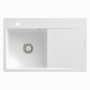 Évier encastrable Villeroy & Boch Subway Style 45 FLAT, bonde avec commande excentrée, cuve à gauche