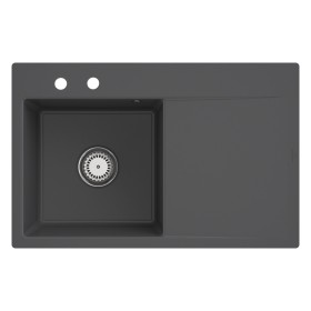 Évier encastrable Villeroy & Boch Subway Style 45 FLAT, bonde avec commande excentrée, cuve à gauche