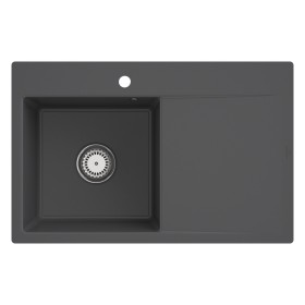Évier encastrable Villeroy & Boch Subway Style 45 FLAT, bonde avec commande excentrée, cuve à gauche