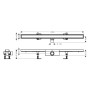 hansgrohe RainDrain Compact Komplettset Duschrinne 100 cm befliesbar für Standardinstallation