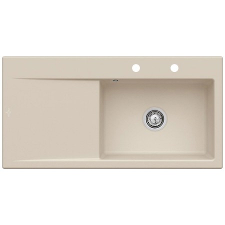 Villeroy & Boch Subway Style 60 Einbauspüle, Ablaufgarnitur mit Handbetätigung, Becken rechts