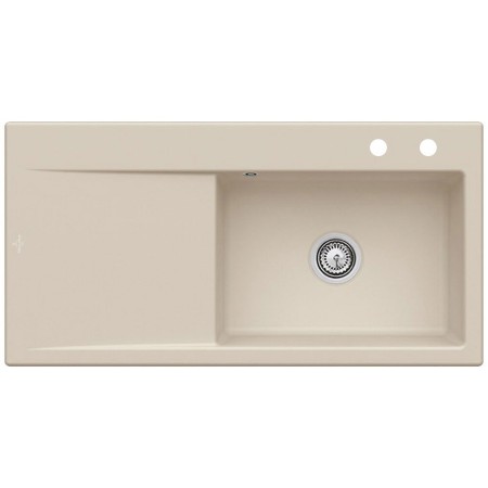 Villeroy & Boch Subway Style 60 Einbauspüle, Ablaufgarnitur mit Handbetätigung, Becken rechts