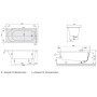 Baignoire Villeroy & Boch O.novo Solo 170 x 75 cm, Special Combi Pool Active, Position 1