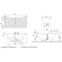 Vasca Villeroy & Boch Loop & Friends Square Duo 180 x 80 cm, Combipool Entry, Posizione 1 - vista dettagliata