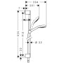 Ensemble de douche hansgrohe Croma Select S Vario 90 cm - vue détaillée
