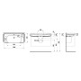 Lavabo LAUFEN MEDA 100 x 46 cm, avec 3 trous de robinet sans trop-plein - photo produit