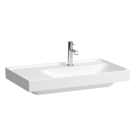 Vasque LAUFEN MEDA 80 x 46 cm, avec 3 trous de robinet sans trop-plein, tablette à gauche