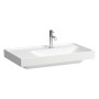 Vasque LAUFEN MEDA 80 x 46 cm, avec 3 trous de robinet sans trop-plein, tablette à gauche