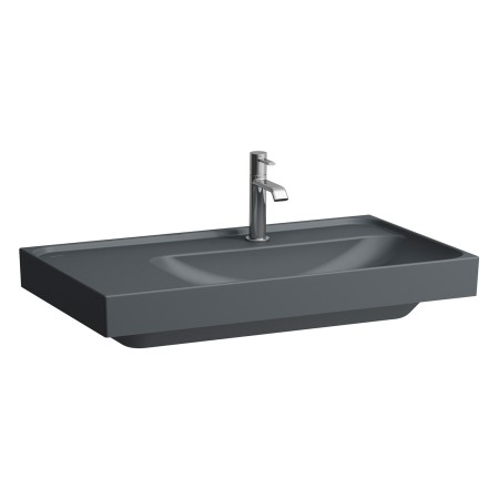 Lavabo LAUFEN MEDA 80 x 46 cm, 3 trous de robinet sans trop-plein, tablette à gauche