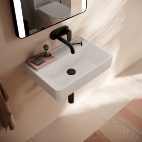 hansgrohe Xanuia Q Lavabo Compact 550/370 sans trou de robinet et trop-plein, SmartClean