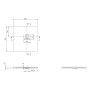 Piatto doccia Villeroy & Boch Squaro Infinity, 80 x 75 x 4 cm - vista tecnica