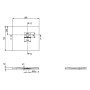 Piatto doccia Villeroy & Boch Squaro Infinity, 80 x 70 x 4 cm - vista tecnica