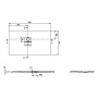 Piatto doccia Villeroy & Boch Squaro Infinity, 130 x 70 x 4 cm - vista tecnica
