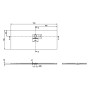 Piatto doccia Villeroy & Boch Squaro Infinity, 170 x 70 x 4 cm - vista tecnica