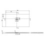 Piatto doccia Villeroy & Boch Squaro Infinity, 170 x 80 x 4 cm - vista tecnica
