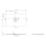 Piatto doccia Villeroy & Boch Squaro Infinity, 130 x 80 x 4 cm - vista tecnica