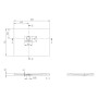 Receveur de douche Villeroy & Boch Squaro Infinity, 100 x 75 x 4 cm - vue technique