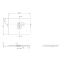 Receveur de douche Villeroy & Boch Squaro Infinity, 100 x 75 x 4 cm - vue technique
