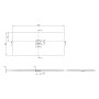 Piatto doccia Villeroy & Boch Squaro Infinity, 180 x 80 x 4 cm - vista tecnica